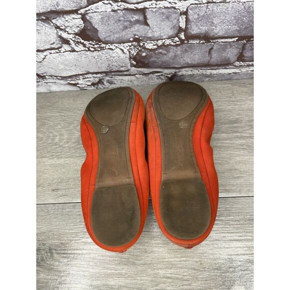 Lucky Brand Leather Emmie Orange Leather Ballet Flats Women’s Sz 8.5M US/38.5EU - Picture 13 of 16